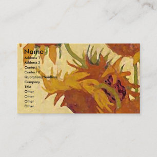 Van Gogh Sonnenblumen (F454) Vintage Fine Art Visitenkarte