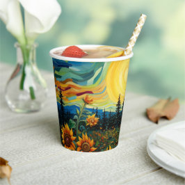 Van Gogh Sonnenblumen Gemälde Pappbecher