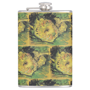 Van Gogh Sonnenblumen - Helle gelbe Blumenkunst Flachmann