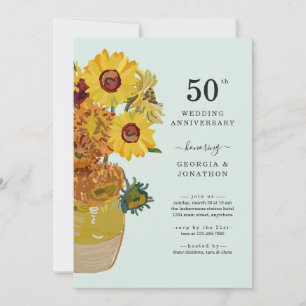 Van Gogh Sonnenblumen Hochzeit Jubiläumseinladung Einladung