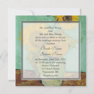 Van Gogh Sonnenblumen Hochzeitseinladung Einladung