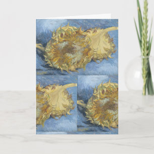 Van Gogh Sonnenblumen - Kräftiges Blau und Gold Ku Karte