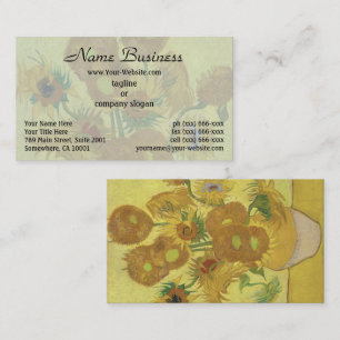 Van Gogh Sonnenblumen - Lebendiges Gelb auf Gelb Visitenkarte