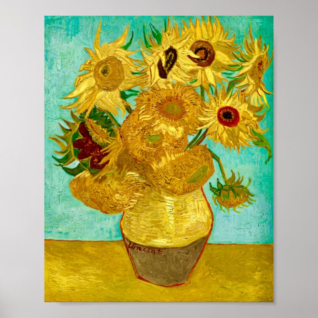 Van Gogh Sonnenblumen  Poster (Vorne)
