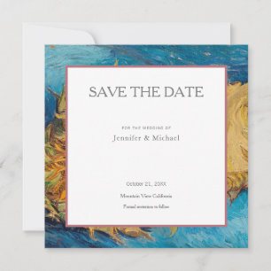 Van Gogh Sonnenblumen Professional Minimalist Save The Date