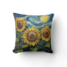 Van Gogh Sonnenblumen und Sternennacht