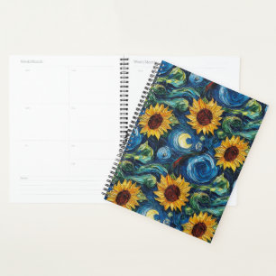 Van Gogh Sonnenblumen und Sternennacht Planer