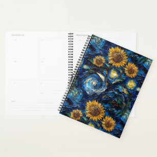 Van Gogh Sonnenblumen und Sternennacht Planer