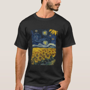 Van Gogh Sonnenblumen Vintage Gelbe Blumen Kunst M T-Shirt