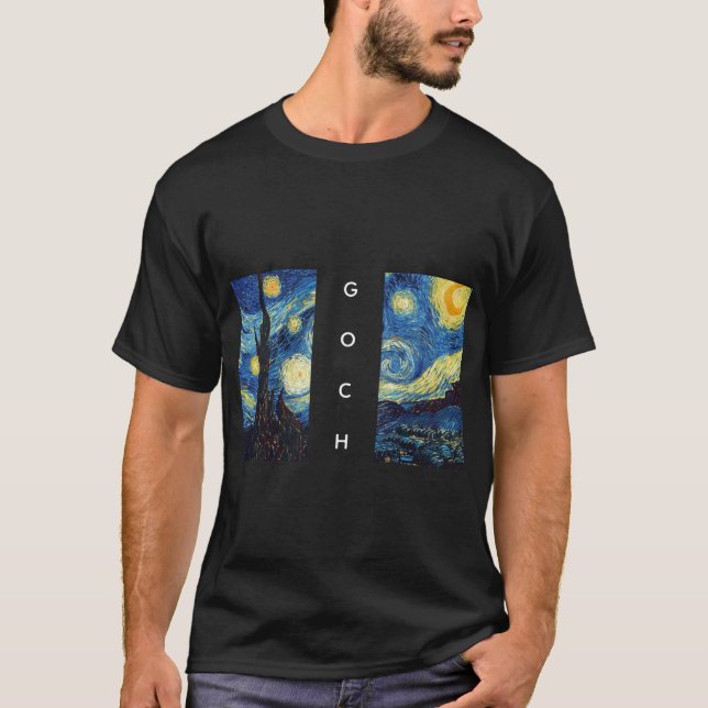 Van Gogh Split‑Painting  T-Shirt (Vorderseite)