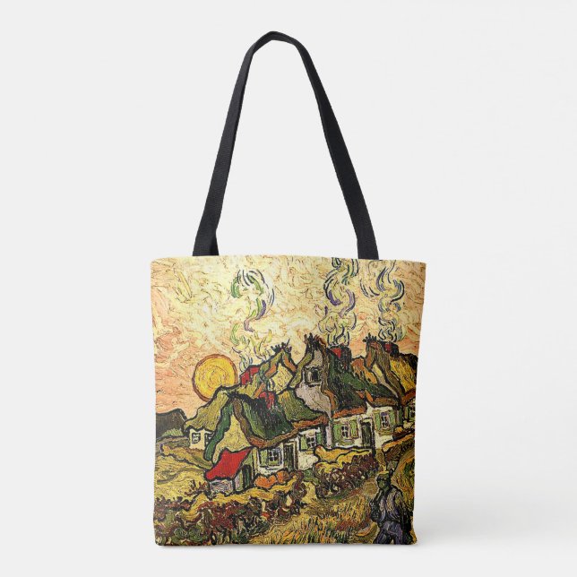 Van Gogh - Starke Hütten im Sonnenschein Tasche (Rückseite)