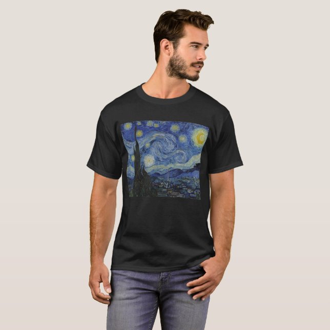 Van Gogh, Starry Nigh, classic, painting T-Shirt (Vorne ganz)