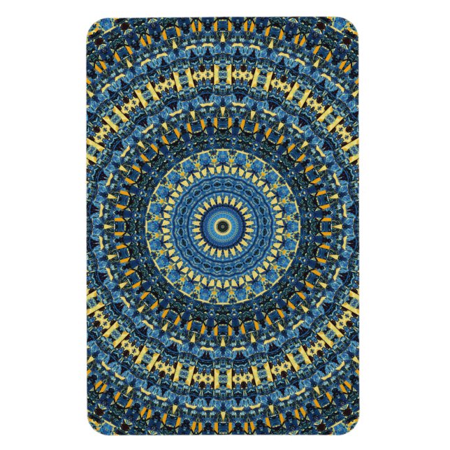 Van Gogh Starry Night Abstrakt Groovy Boho Mandala Magnet (Vertikal)