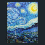 Van Gogh Starry Night Art Writer Notebook Notizblock<br><div class="desc">Dieses Van Gogh Gemälde Spiralschreibjournal zeigt Vincent Van Gogh's Impressionismus Nachtlandschaft "The Starry Night" (1889). "The Starry Night" ist eines der produktivsten Ölgemälde, das der niederländische postimpressionistische Maler Vincent van Gogh produziert hat. Dieses hochwertige Starry Night Sky-Kompositionsjournal ist das Schreibheft, das Sie brauchen. Bitte besuchen Sie meinen Laden für schönere...</div>