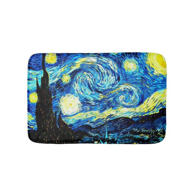 Van Gogh - Starry Night Badematte (Vorderseite)