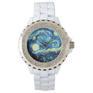 Van Gogh: Starry Night, berühmtes Bild Armbanduhr