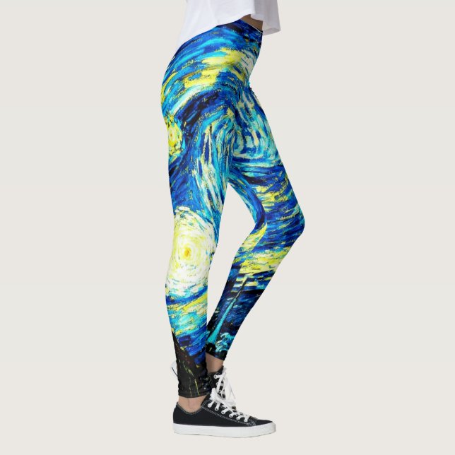 Van Gogh - Starry Night, berühmtes Bild Leggings (Rechts)
