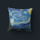 Van Gogh Starry Night. Blaue Impressionismus-Kunst Kissen<br><div class="desc">Van Gogh "The Starry Night" werfen Kissen. Blauer Impressionismus Himmel und Sterne Kunst.</div>