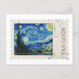 Van Gogh Starry Night Briefmarke Postkarte
