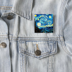 Van Gogh, Starry Night Button