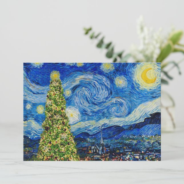 Van Gogh Starry Night - Christmas Tree Table Numbe Programm (Stehend Vorderseite)