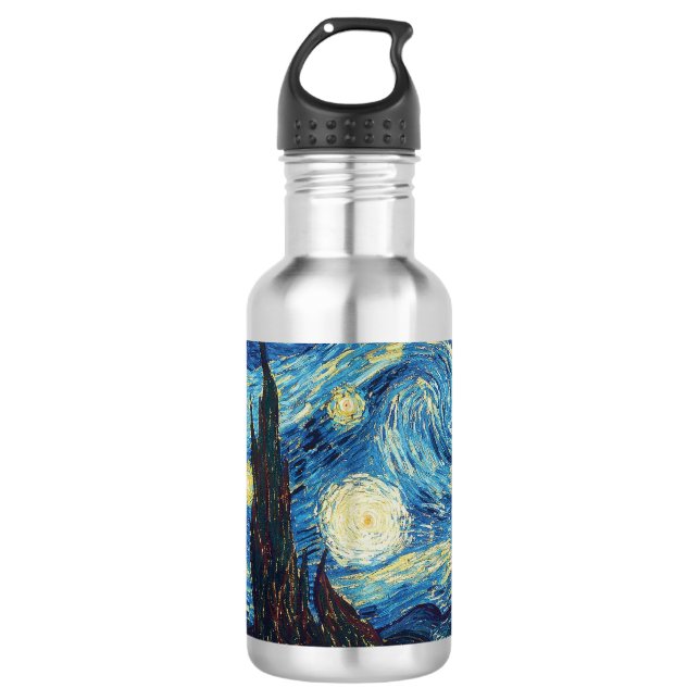 Van Gogh Starry Night Classic Impressionismus Art Edelstahlflasche (Vorderseite)