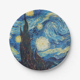 Van Gogh Starry Night Classic Impressionismus Art Pappteller