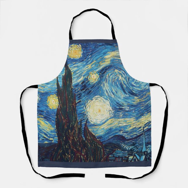 Van Gogh Starry Night Classic Impressionismus Art Schürze (Vorderseite)