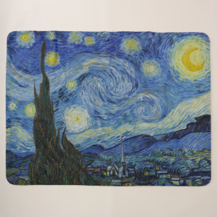Van Gogh Starry Night Cosy Wohngestaltung Holiday  Sherpadecke