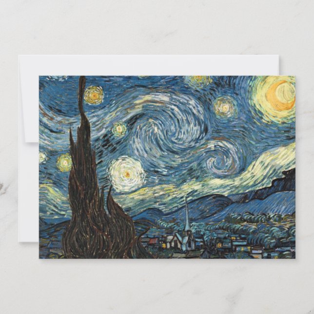 Van Gogh Starry Night Einladung (Vorderseite)