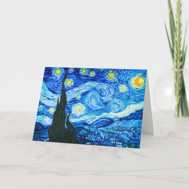 Van Gogh Starry Night Einladung (Vorderseite)