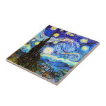 Van Gogh Starry Night Fine Art Fliese<br><div class="desc">Starry Night,  schöne Kunst von Vincent van Gogh.</div>