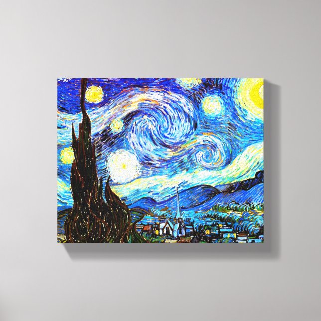 Van Gogh Starry Night Fine Art Leinwanddruck (Vorderseite)