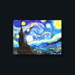 Van Gogh Starry Night Fine Art Leinwanddruck<br><div class="desc">Starry Night, das berühmteste Gemälde des niederländischen Post-Impressionisten Meisters Vincent van Gogh. Ein einsamer Zypressenbaum, ein schlafendes Dorf und ein Himmel, der mit Sternen herumwirbelt. Vintage Retro niedliche mädchenhafte schöne künstlerische bunte elegante Landschaft Muster Post-Impressionismus Dekoration Christlich religiöse spirituelle inspirierende Kunst Malerei.</div>