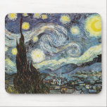 Van Gogh Starry Night Fine Art Mousepad<br><div class="desc">Starry Night, das berühmteste Gemälde des niederländischen Post-Impressionisten Meisters Vincent van Gogh. Ein einsamer Zypressenbaum, ein schlafendes Dorf und ein Himmel, der mit Sternen herumwirbelt. Vintage Retrolandschaft Natur bunt niedliche künstlerische Post-Impressionismus schöne Kunst.</div>