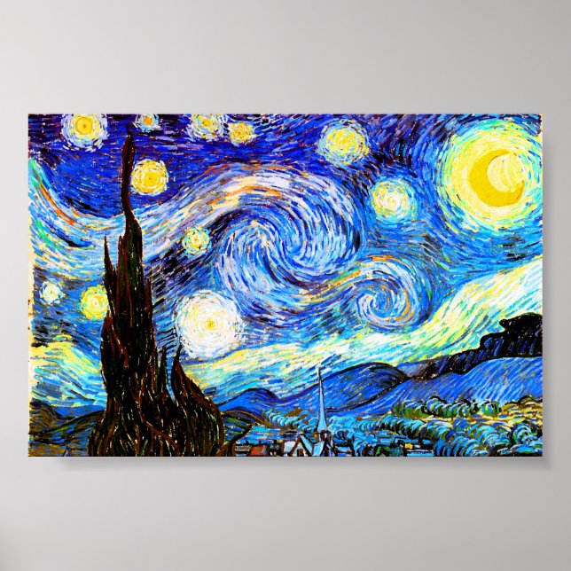 Van Gogh Starry Night Fine Art Poster (Vorne)