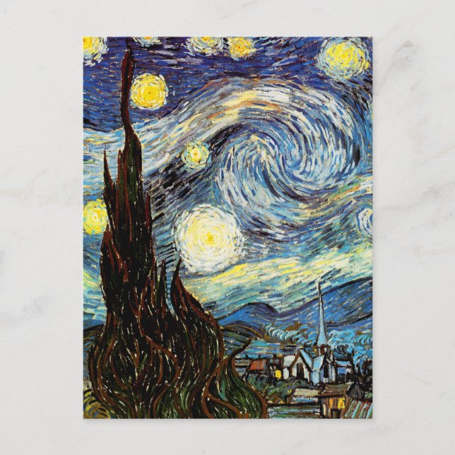 Van Gogh Starry Night Fine Art Postkarte (Vorderseite)