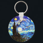 Van Gogh Starry Night Fine Art Schlüsselanhänger<br><div class="desc">Starry Night,  schöne Kunst von Vincent van Gogh.</div>