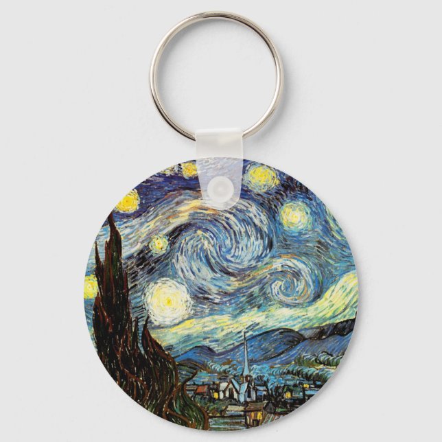 Van Gogh Starry Night Fine Art Schlüsselanhänger (Vorderseite)