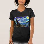Van Gogh Starry Night Fine Art T-Shirt<br><div class="desc">Starry Night, schöne Kunst von Vincent van Gogh.</div>