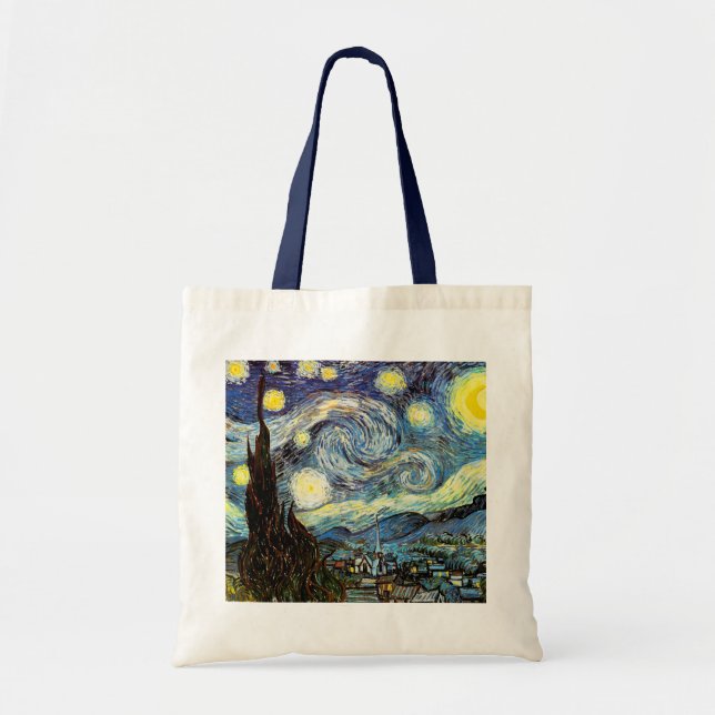 Van Gogh Starry Night Fine Art Tragetasche (Vorne)
