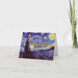 Van Gogh Starry Night Frohe Weihnachten Gold Kunst