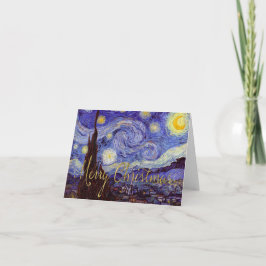 Van Gogh Starry Night Frohe Weihnachten Gold Kunst