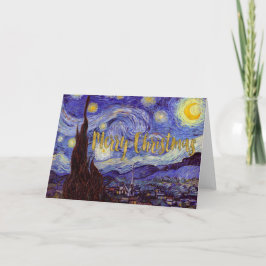 Van Gogh Starry Night Frohe Weihnachten Gold Kunst