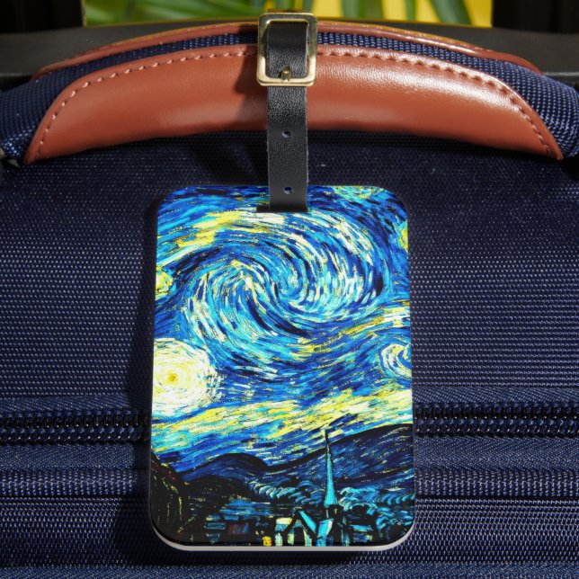 Van Gogh - Starry Night Gepäckanhänger (Vorderseite Insitu 2)