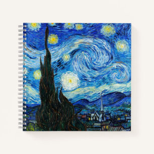 Van Gogh Starry Night Impressionism Art-Notebook Notizbuch