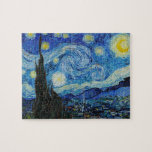 Van Gogh Starry Night. Impressionismus Vintage Kun<br><div class="desc">Van Gogh "The Starry Night" Puzzle.</div>