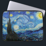 Van Gogh Starry Night. Impressionismus Vintage Kun Laptopschutzhülle<br><div class="desc">Van Gogh "The Starry Night" Laptop-Ärmel.</div>