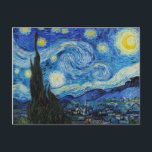 Van Gogh Starry Night. Impressionismus Vintage Kun Postkarte<br><div class="desc">Van Gogh "The Starry Night" Postkarte.</div>