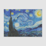 Van Gogh Starry Night. Impressionismus Vintage Kun Seidenpapier<br><div class="desc">Van Gogh "The Starry Night" Gewebepapier.</div>
